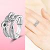 Lucky Finger Rings 925 Sterling Silver Bowknot Female Rings for Women Wedding Engagement Ring Jewelry Anel Girlfriend Gift