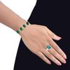 Emerald Quartz Gemstone Women's Unisex Jewelry Bracelets & Rings 7-8''