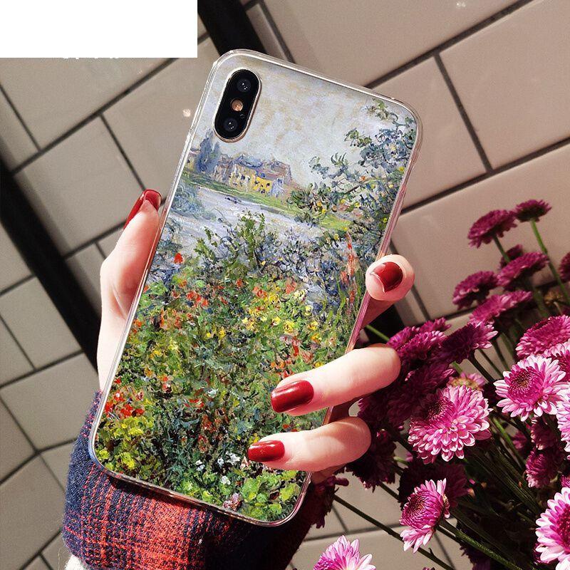Claude Monet Art Painting TPU Soft Phone Case for Apple iPhone 11 12 13 Pro Max 8 7 6 6S Plus X XS MAX 5 5S SE XR Cellphones