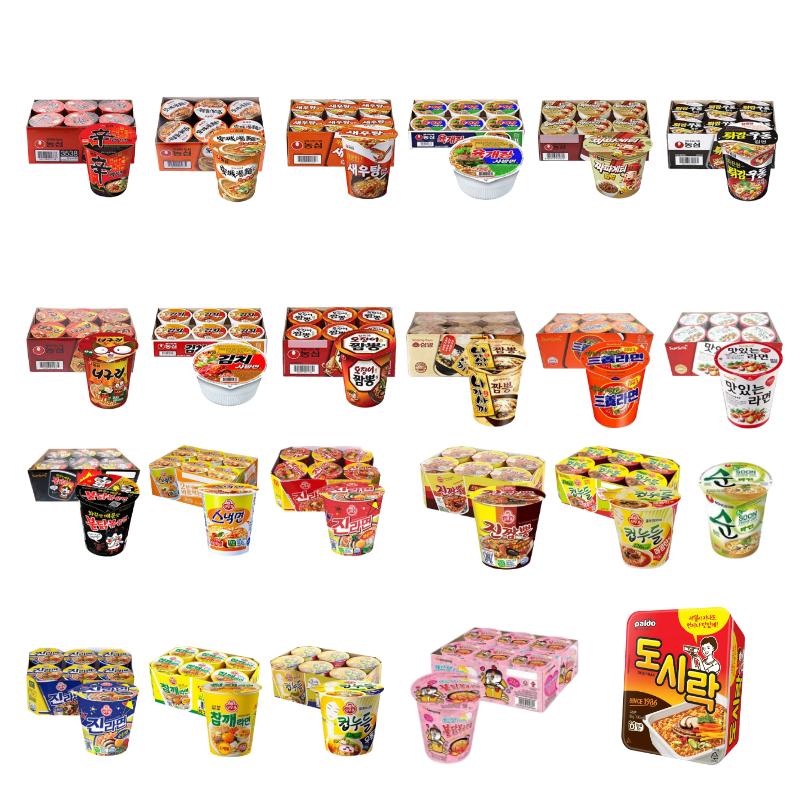 Корейский Рамен в Стаканчике Набор из 6 Штук | Nongshim Ottogi Samyang Paldo | Маленькие Стаканчики Instant Noodles