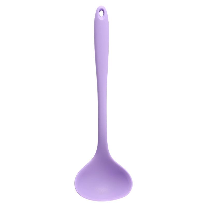 Long Handle Silicone Soup Spoon Large Ramen Noodles Tablespoons Pot Porridge Ladle Scoop Kawaii Japanese Kitchen Utensils