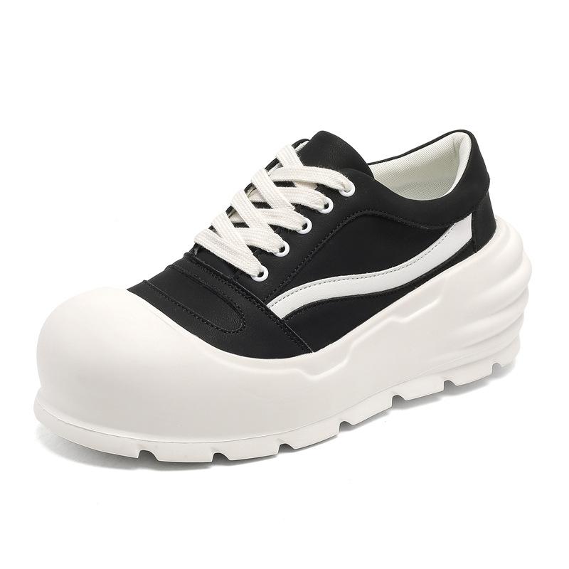 Туфли для пап с толстой подошвой, увеличивающие рост, 2024, новые мужские туфли, модные уродливые милые туфли, универсальные туфли для хлеба 24923-J