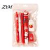 Christmas Theme Stationery Supplies 6PCS Set for Students, Cute Patterns Print Holiday Pattern Pens Kids Practical School Supplies, Smooth Writing
