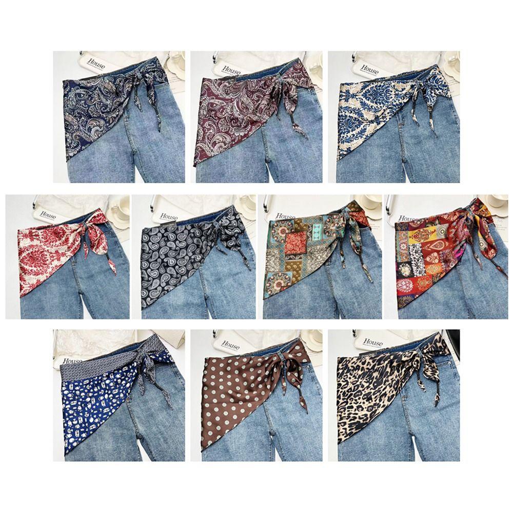 Versatile Accessory Waist Triangle Scarf Belt Literary Style Shirt Extender Jeans Waist