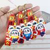 Small Pendants Lion Dance Doll Creative Design Animal Keychain Lion Dance Keychain  Car Keys