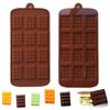 12 Holes Waffle Chocolate Silicone Molds Silicone Chocolate Molds for Baking Bakeware Tray Cake Moulds