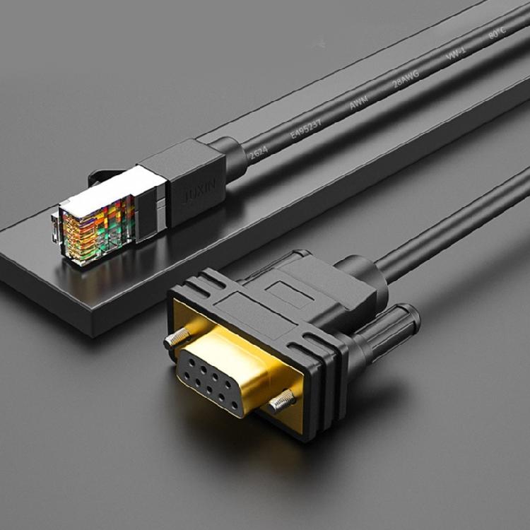 4.92 фута Сверхпрочный последовательный кабель RJ45 - DB9Pin (папа) Металлические разъемы Линия передачи данных Для консолей Улучшает соединение
