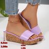 Мода Новые Летние Женские Повседневные Туфли на Платформе, Клиновидном Каблуке, Тапочки, Модные Сандалии-Гладиаторы с Открытым Носком, Женская Обувь, Шлепанцы, Мюли
