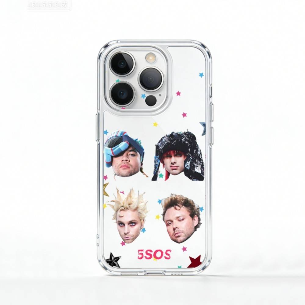 5 S-Секунд Летней Группы Чехол Для Телефона Для iPhone 17 16 15 14 13 12 11 Mini Pro Max Plus Прозрачный Чехол