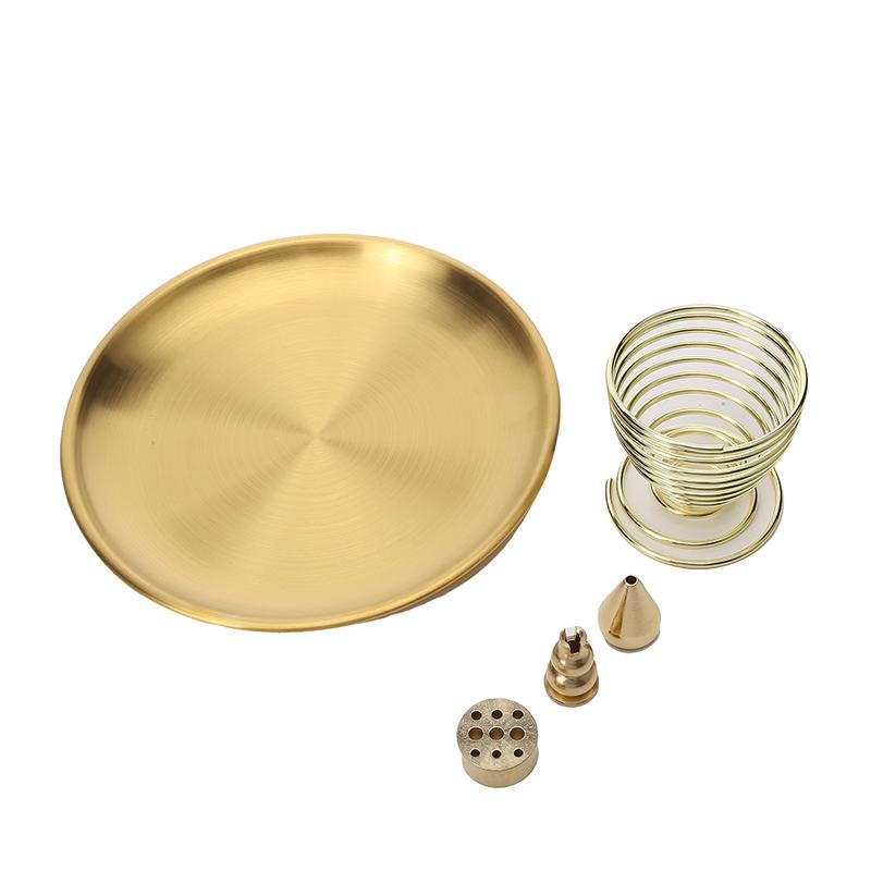 Vintage Incense Holder For Incense Sticks/Coil Incense Metal Gourd-Shaped Brass Ash Catcher For Yoga Room Home Decor