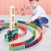 Domino Train for Kids Automatic Electric Laying Car Colorful Dominoes Set Educational Toys Blocks Gift for Boys Girls
