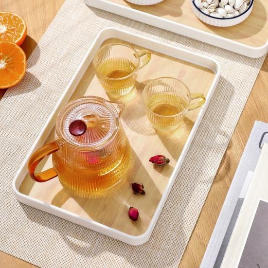 Фруктовая тарелка Прямоугольный сервировочный поднос Маслостойкий Легко чистится Широко используемое декоративное сервировочное блюдо Аксессуар для журнального столика