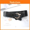 Elegant Womens Leather Waist Belt For Dress And Coat With Elastic Stretch And Cshaped Buckle
