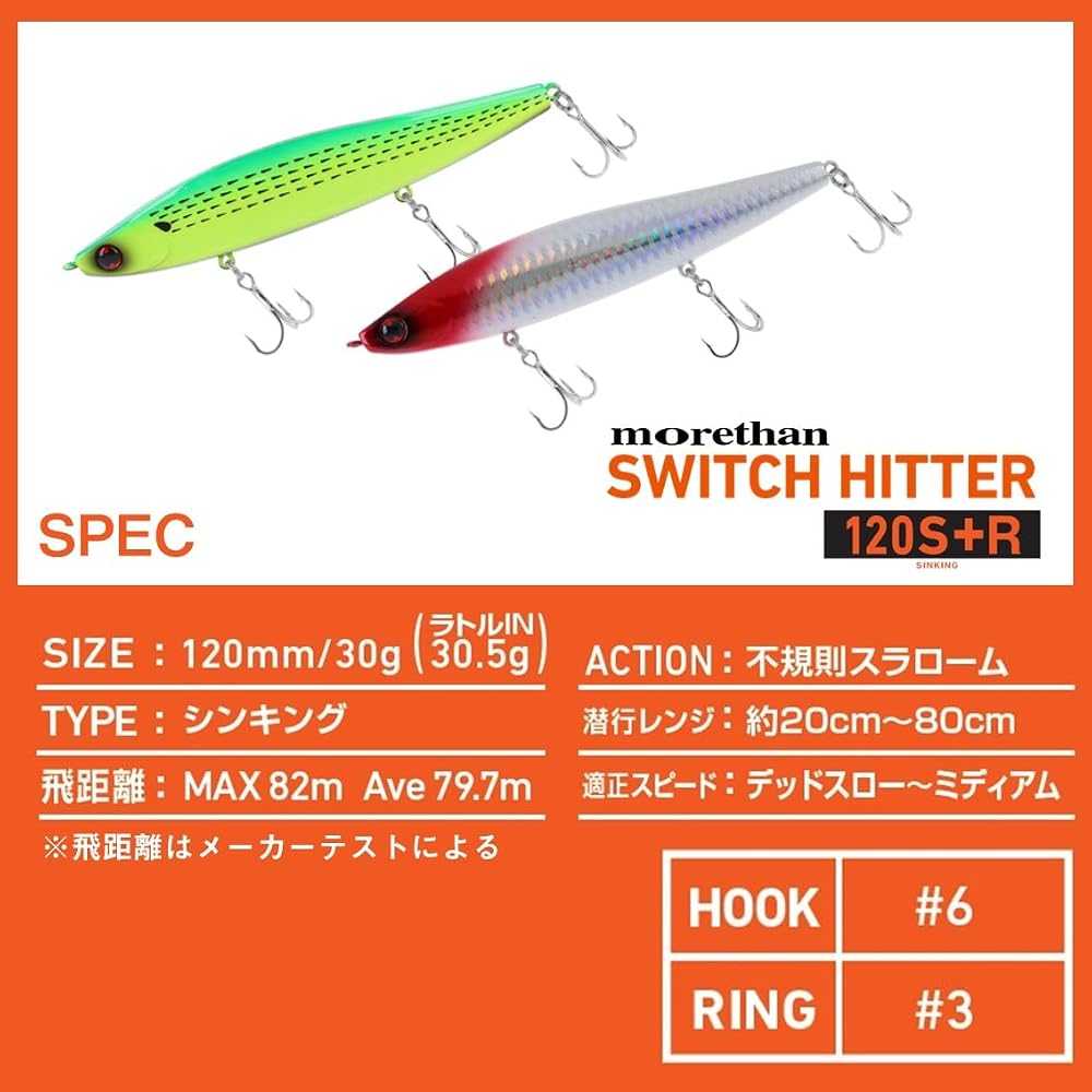 Daiwa Morethan Switch Hitter 3D Inakko 120S+R Lure 120mm Fishing Tackle