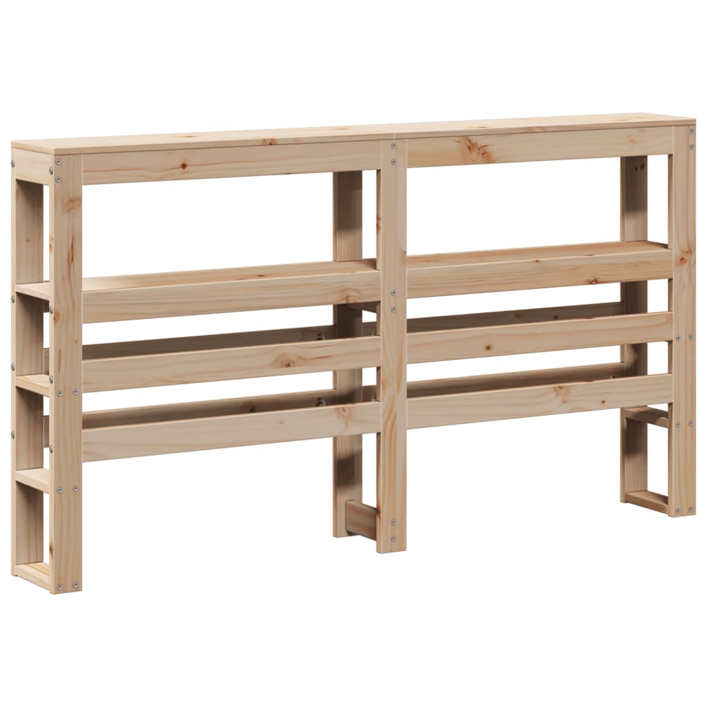 Vidaxl Wezgłowie Do Łóżka, Z Półkami, 160 Cm, Lite Drewno Sosnowe