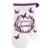 [A2429] - Kitchen Glove 'Couleurs Lavande' Purple White - 28x14 Cm