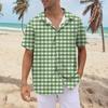 Рубашка для мужчин, мужские винтажные рубашки для боулинга на пуговицах, летняя пляжная рубашка с коротким рукавом