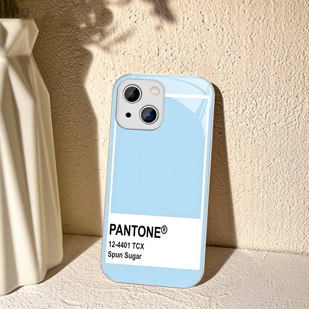 Закаленное стекло Pantone Candy Color для iPhone 14 13 12 11 Pro Mini XS MAX 14Plus X XS XR Fundas