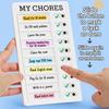 Plastic Chore Chart Reusable My Chores Checklist Board Task Tracker Planner  Time Management