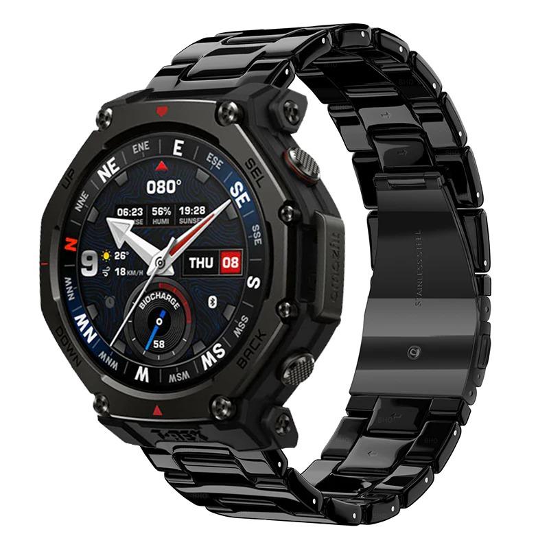 Смоляной ремешок для Amazfit T-Rex3 Pro 48/44 мм, дышащий, модный, прочный браслет для Amazfit Bip 6-5/Balance 2-1/Active 2-2 Квадратный
