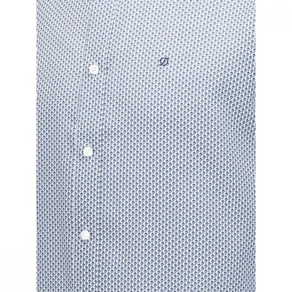 S.T. Dupont Рубашка с длинным рукавом, приталенная, с мотивом вариации флага Se4sm21ls251sbu