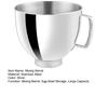 Чаша для смешивания из нержавеющей стали для миксеров KitchenAid Tilt-Head Stand, емкость 4,5–5 кварты, миска из нержавеющей стали для теста для торта
