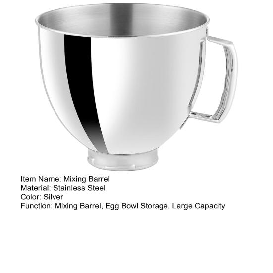 Чаша для смешивания из нержавеющей стали для миксеров KitchenAid Tilt-Head Stand, емкость 4,5–5 кварты, миска из нержавеющей стали для теста для торта
