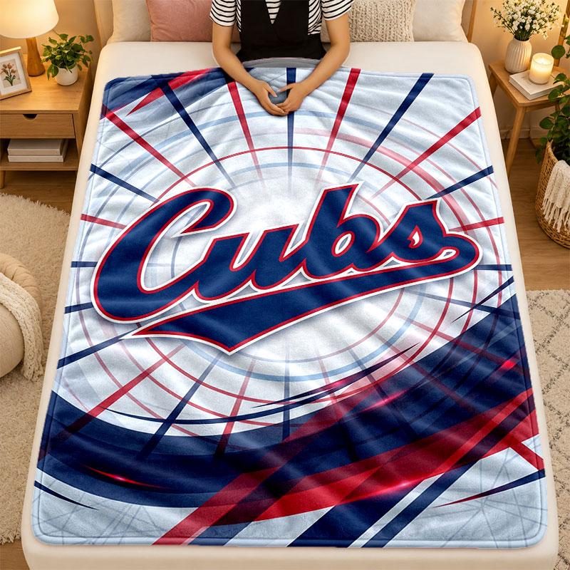 Flannel BlanketChicago Cubs Warm Soft Throw Blanket for Indoor Sofa Bed Living Room Use