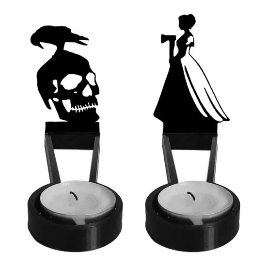 Подсвечник ужасов на Хэллоуин для женщин, череп ворона, свеча, заклинатель теней, украшение, подставка для свечей Tealight