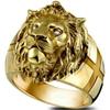 2024 Новое Золотое Кольцо Голова Льва Из Нержавеющей Стали Крутая Мужская Группа Вечеринка Лев Доминирующий Мужская Золотая Голова Унисекс Ювелирные Изделия Оптовая Продажа