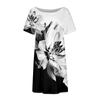 Summer Dresses For Women Beach Floral Sundress Short Sleeve Pockets Casual Tshirt Dress