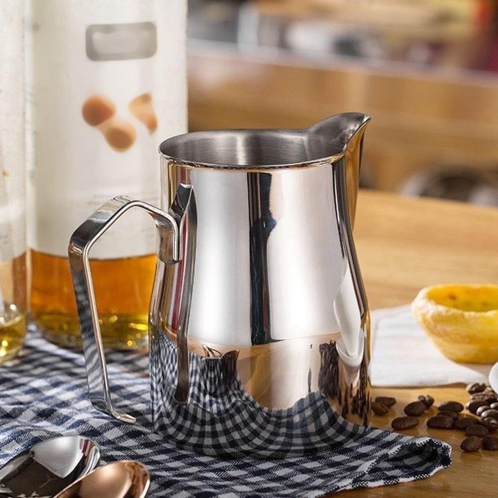 304 Stainless Steel Milk Frothing Pitcher 350ML Olecranon Type Outlet Milk Frother Cup 450ml