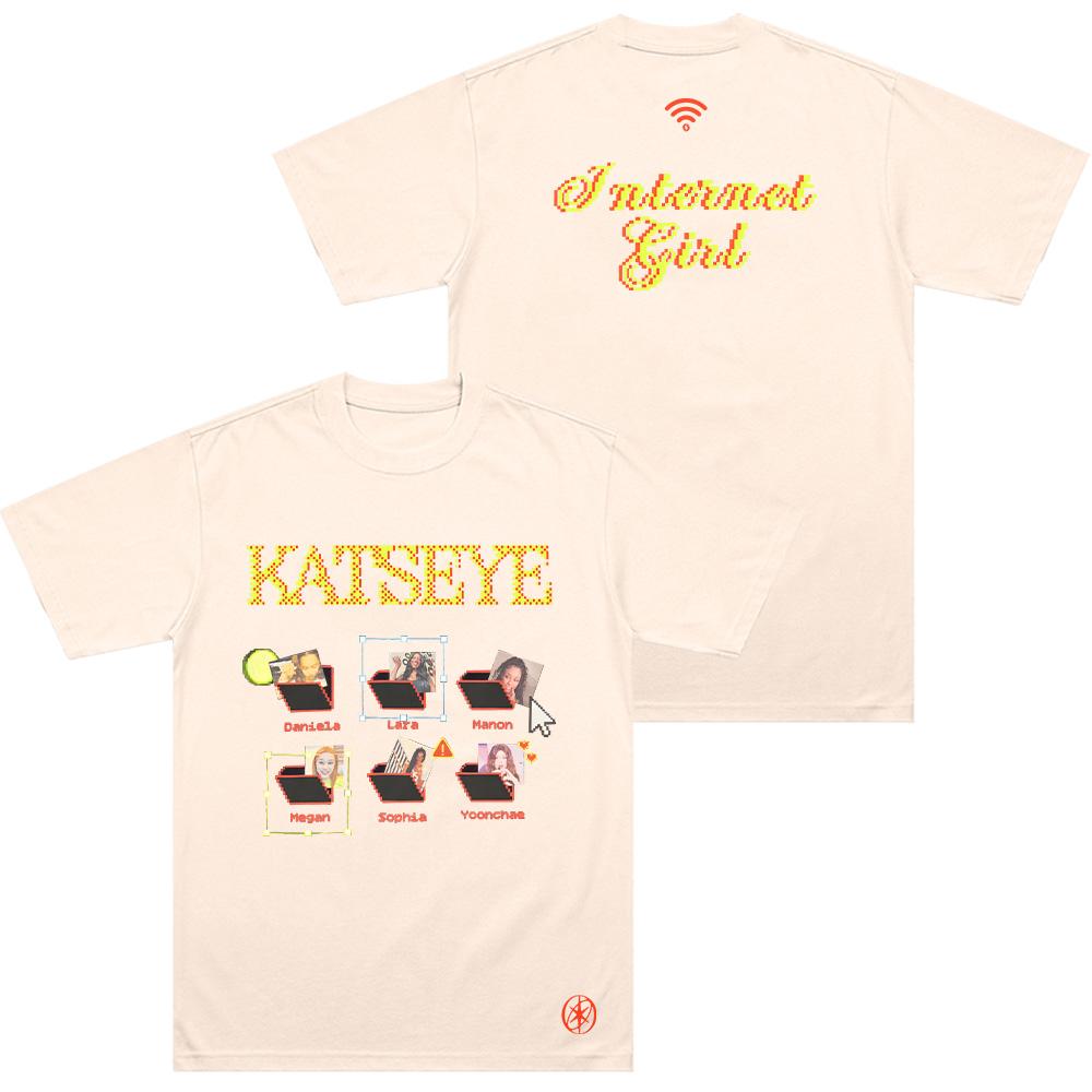 Internet Girl T-Shirt Katseye Merch T Shirt Neutral Fashion Pop Music Short Sleeve Sportswear StreetShirt Cool Summer Cotton Tee anime shirts graphic