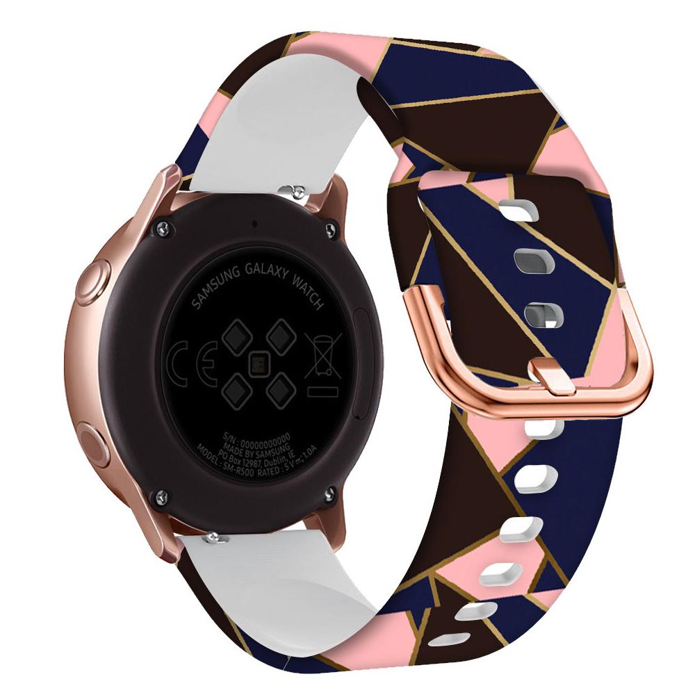 Силиконовый ремешок 20 мм для Samsung Galaxy Watch 4 5 6 40 мм 44 мм/5 Pro 45 мм/Watch4 Classic 46 мм 42 мм/Active 2 Браслет Ремешок с принтом
