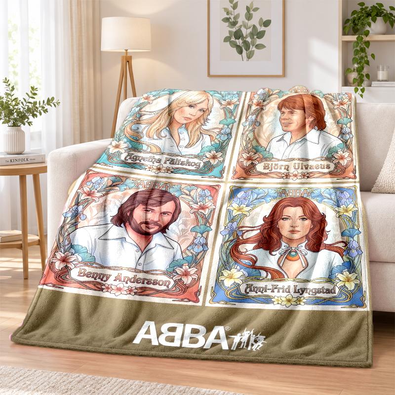 Мягкий теплый уютный фланелевый плед ABBA для дивана, кровати, дома, спальни