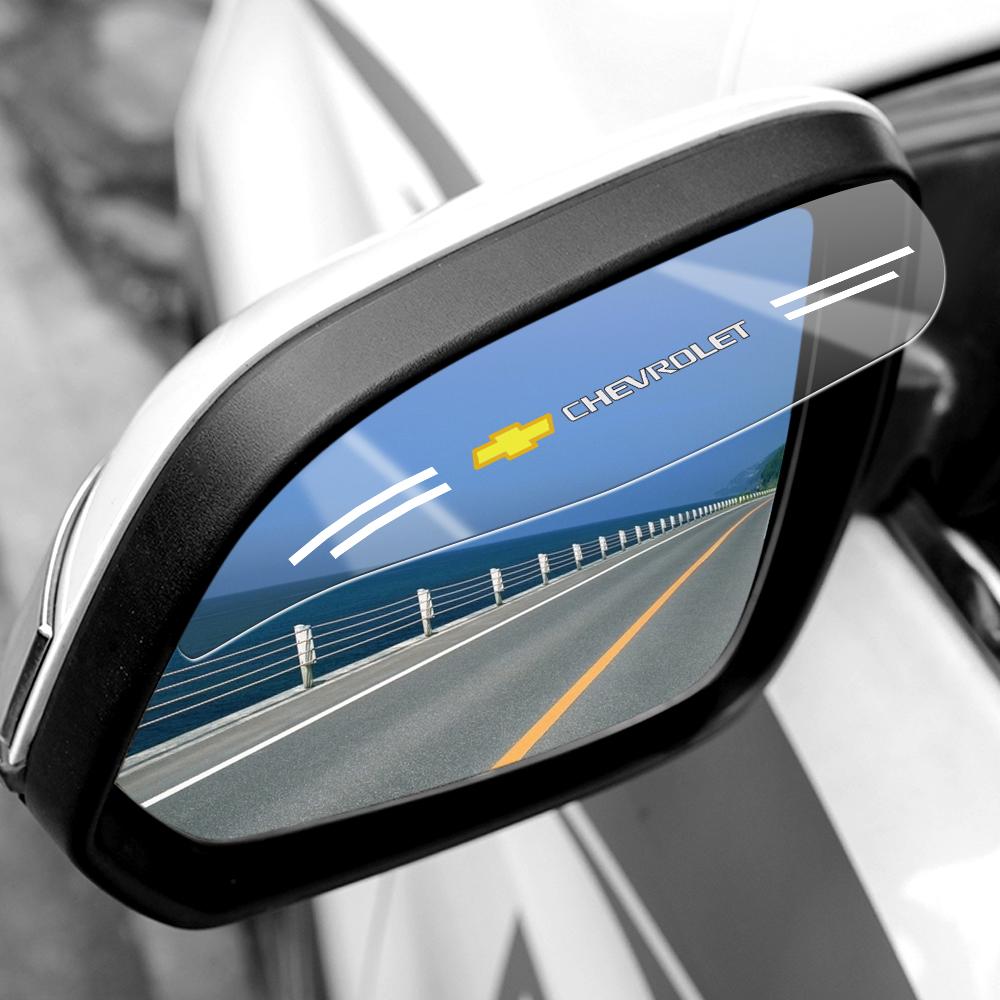 BQIXN1 2Pcs Car Rearview Mirror Rain Eyebrow PVC Sunshade Rainproof Sticker Accessory For Chevrolet Cruze Colorado Spark Captiva Malibu