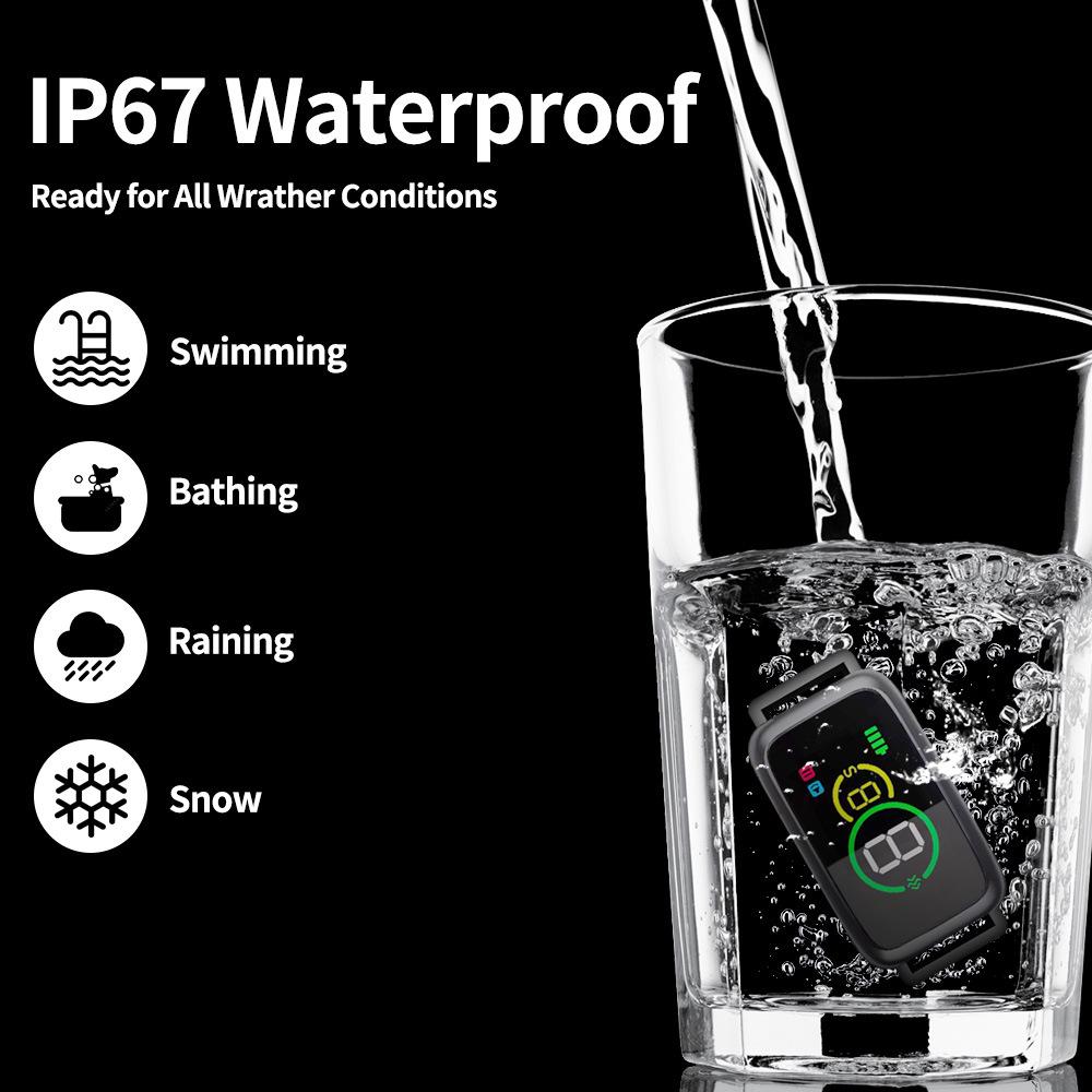 Умный водонепроницаемый ошейник от лая для собак с рейтингом IP67 и тремя уровнями интенсивности
