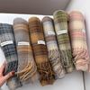 Autumn and Winter New Imitation Cashmere Retro Plaid Scarf Women's Versatile Atmosphere Thickened Warm Scarf Batch