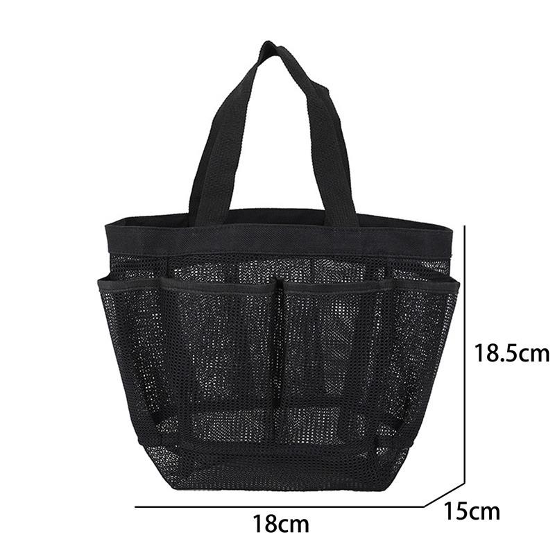 Portable Mesh Shower Caddy Tote Beach Bag Travel Storage Wash Bag Swimming Bath Bag Suitable for Outdoor Camping Quick Dry Tote