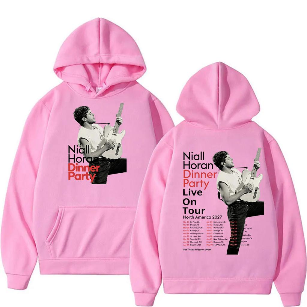 Rapper Niall Horan Dinner Party Live on Tour 2027 Print Hoodie Hip Hop Vintage Long Sleeve Pullover Sweatshirts Streetwear