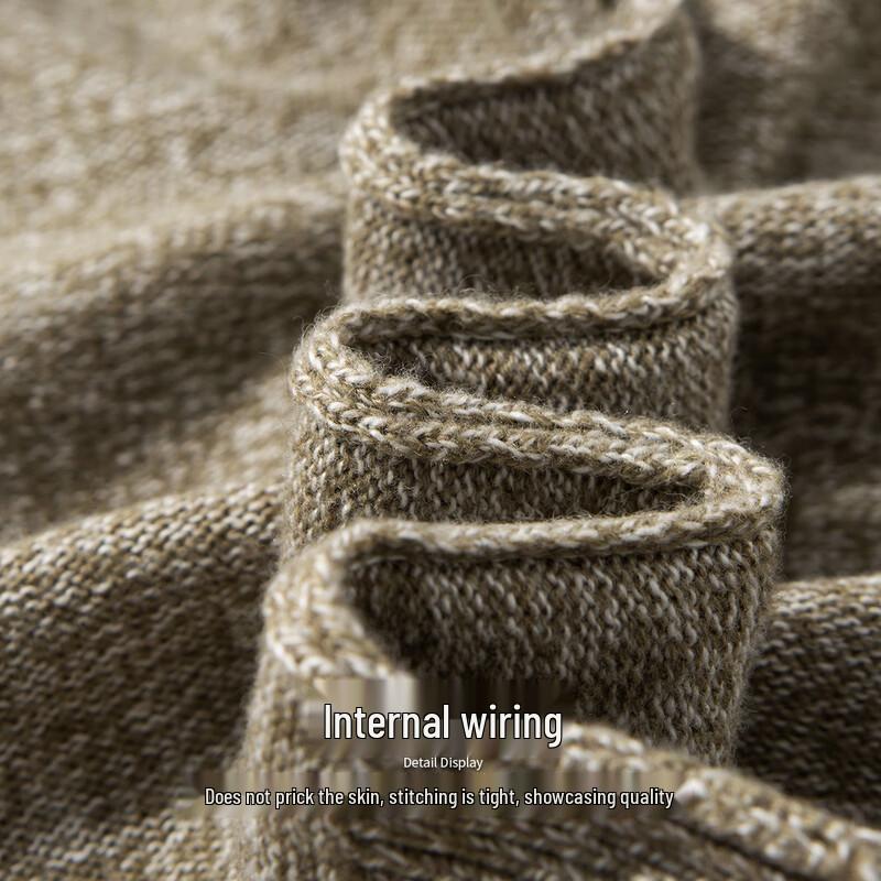 Hodo Men's Thickened Wool-Blend Crewneck Sweater