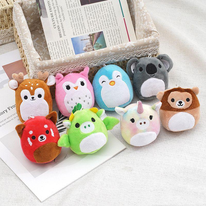 Squishallow Keychain Animal Koala Unicorn Bear Deer Stuffed Toy Gift Children