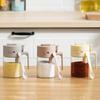 Dustproof 2 In 1 Salt Container Moisture-proof Spice Sorting Bottle Glass Seasoning Box  Kitchen