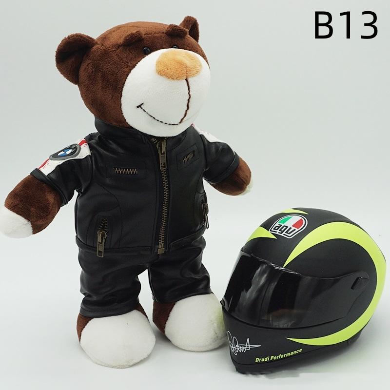 Kawaii helmets and teddy bears motorcycle decorations cute anime-filled soft stuffed toys as holiday gifts for friends