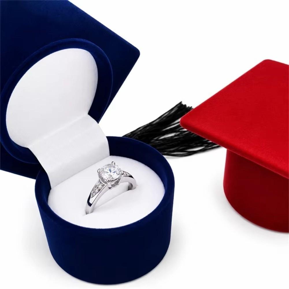 Composites Doctoral Hat Ring Box Earrings Packaging Box Student Graduation Season