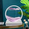 Moving Sand Art Picture Round Glass 3D Hourglass Deep Sea Sandscape In Motion Display Flowing Sand Frame 7inch for Home Decor
