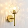 Chende Brass Wall Light, Glass Bracket Light, Retro Style, Single Light, E12 Base, Wall Lamp, Stylish, Modern, Indirect Lighting, Installation