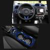 ABS Car Steering Wheel Headlight Switch Decoration Ring Central Air Vent Cover Stickers For Jeep Renegade 2017-2020 Car Exterior Accessories