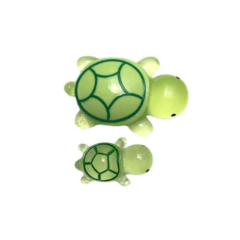 6/10Pcs Mini Luminous Turtle Home Decor Landscaping Resin Crafts Glowing Turtle Garden Fish Tank Miniatures Ornaments Decoration