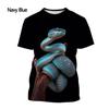 Cobra Series 3D Printed Men's Casual Short Sleeved T-shirt